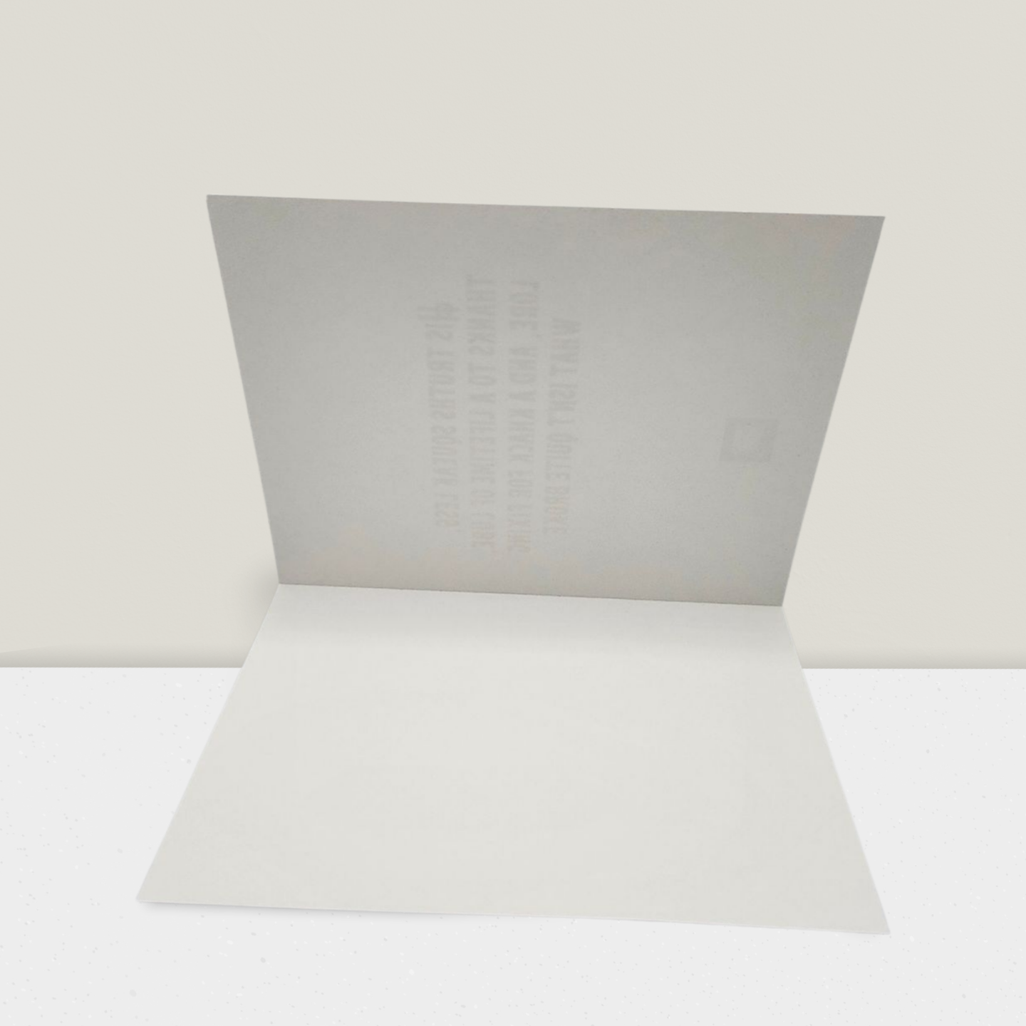 Inside of notecard