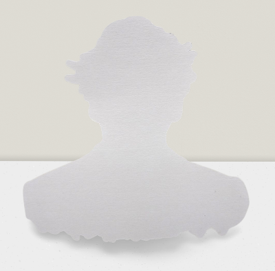 White sandal on a light gray background