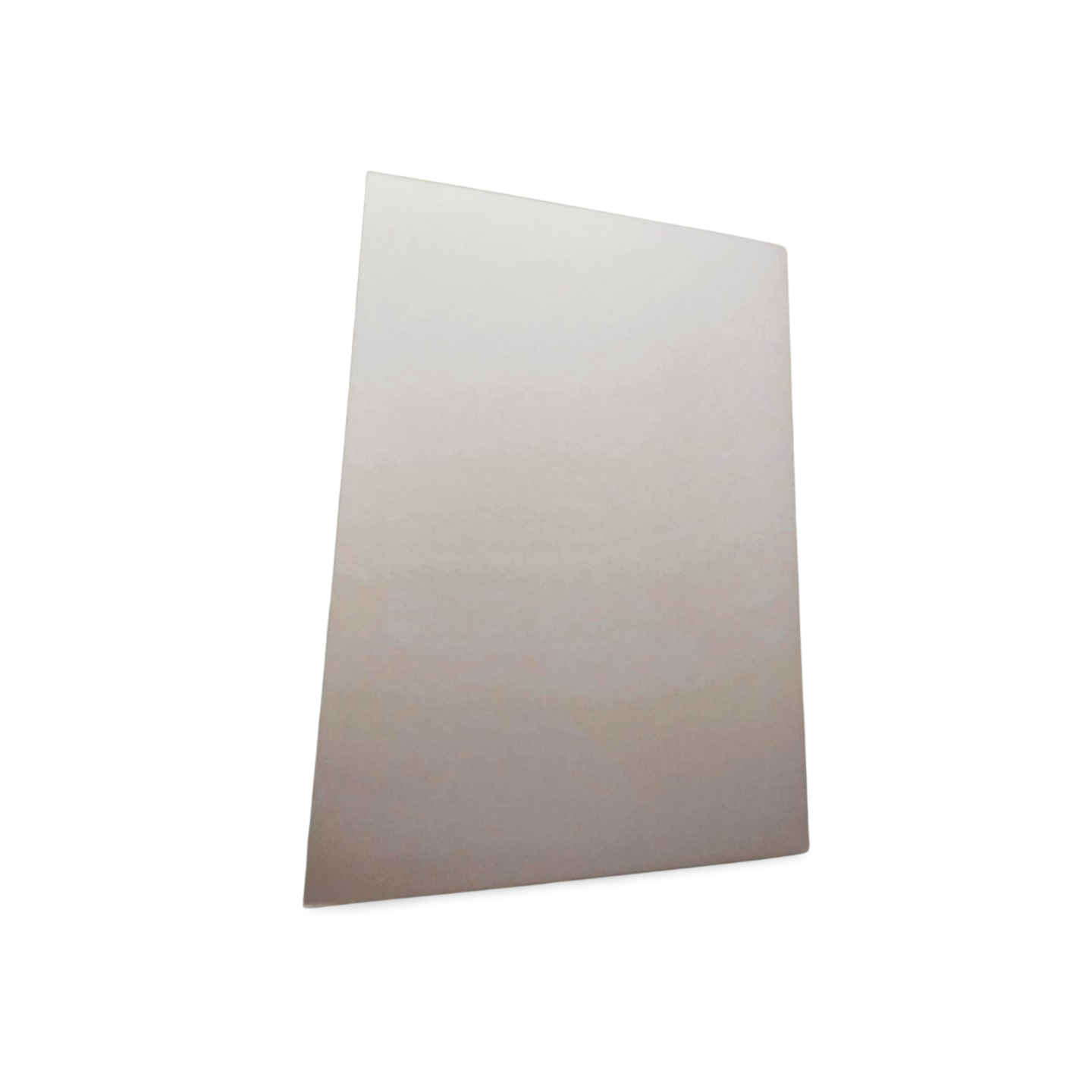 White rectangular sheet on a white background