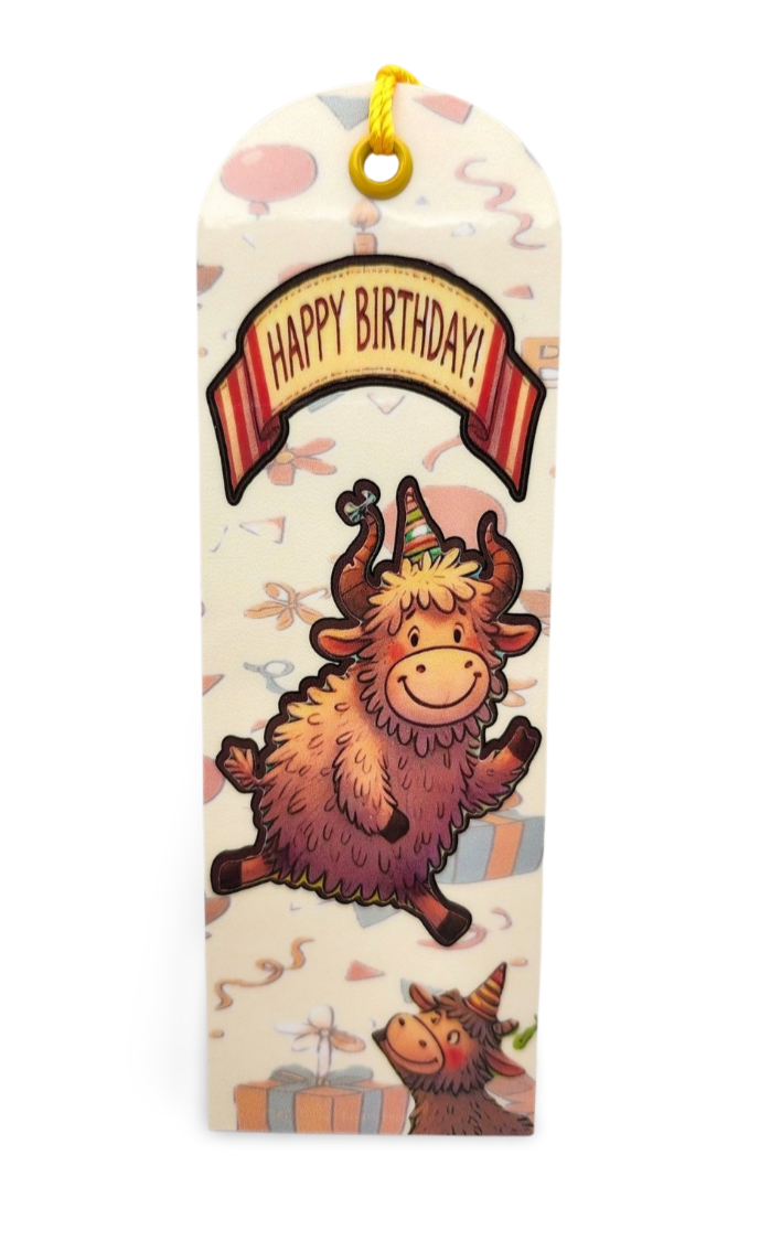 🟡 Birthday Bash Bookmark – Utterly Fab Edition