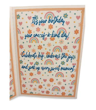 Inside of birthday card