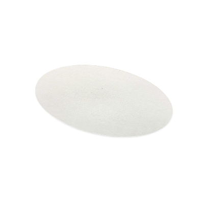 White round plate on a white background