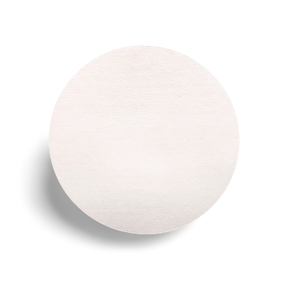 Round white object on a white background