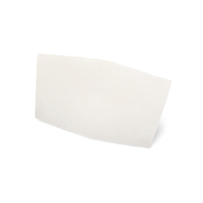 White rectangular object on a white background