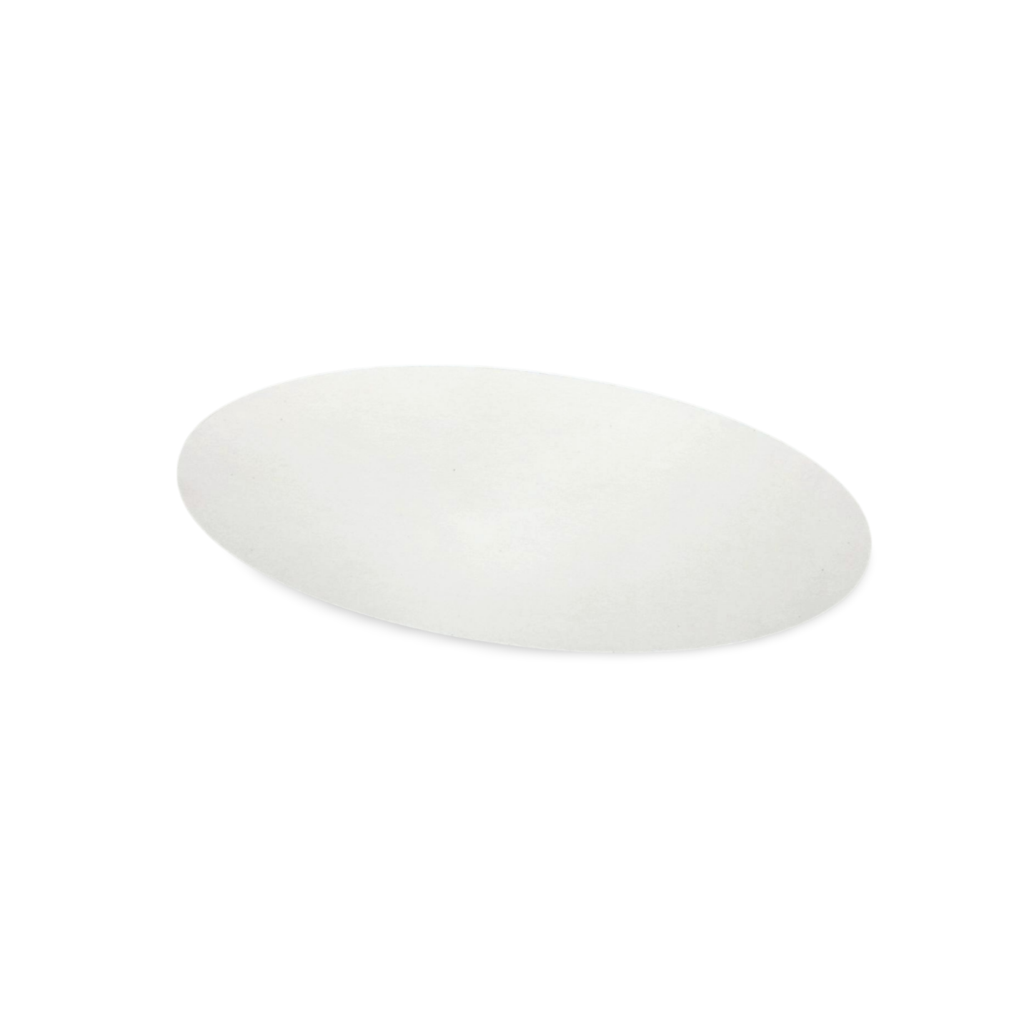 Round white object on a white background
