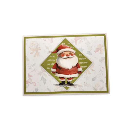 Christmas card with Santa Claus on a white background