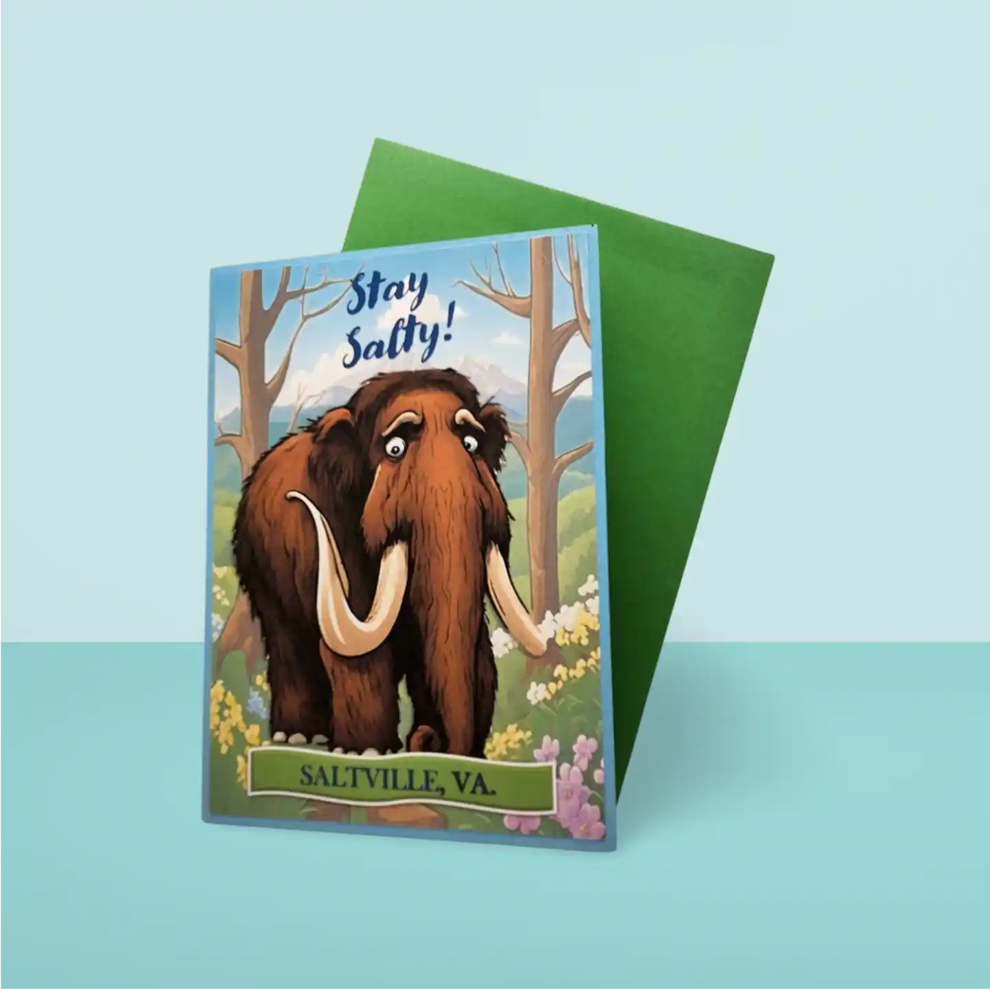 Front of card with envelope