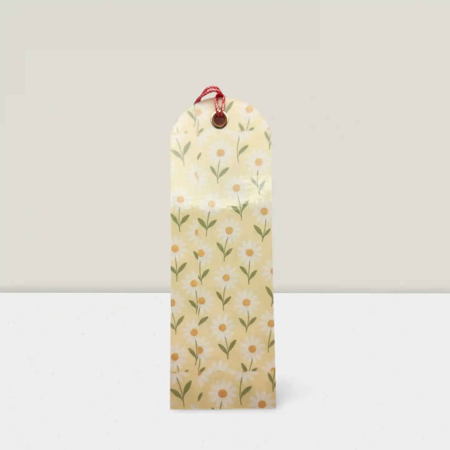 Floral patterned bookmark on a white background