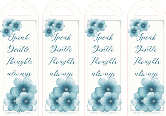 Gentle Thoughts — Bookmark Sheet — Digital Download