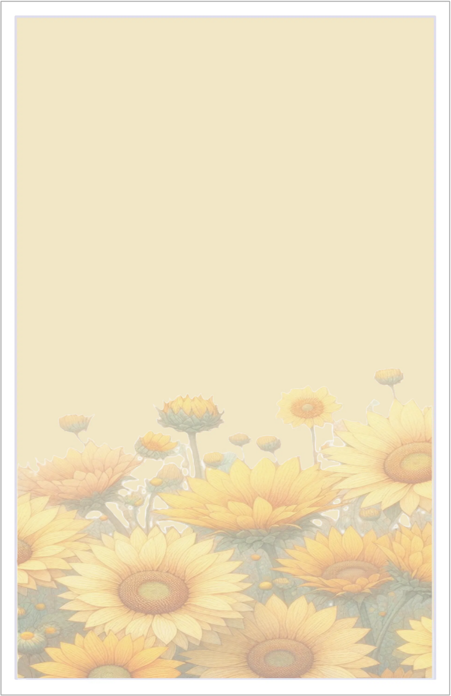 Sunflowers Writing Paper - Digital Download (PNG, PDF)