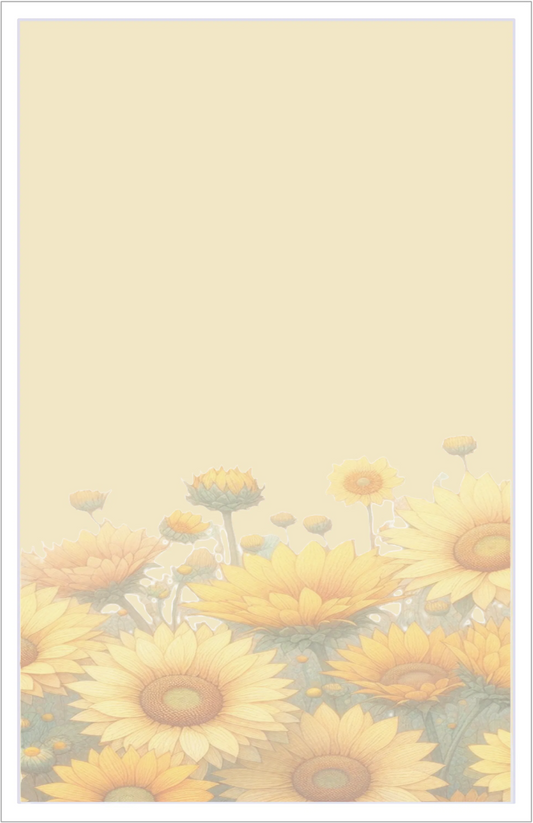 Sunflowers Writing Paper - Digital Download (PNG, PDF)