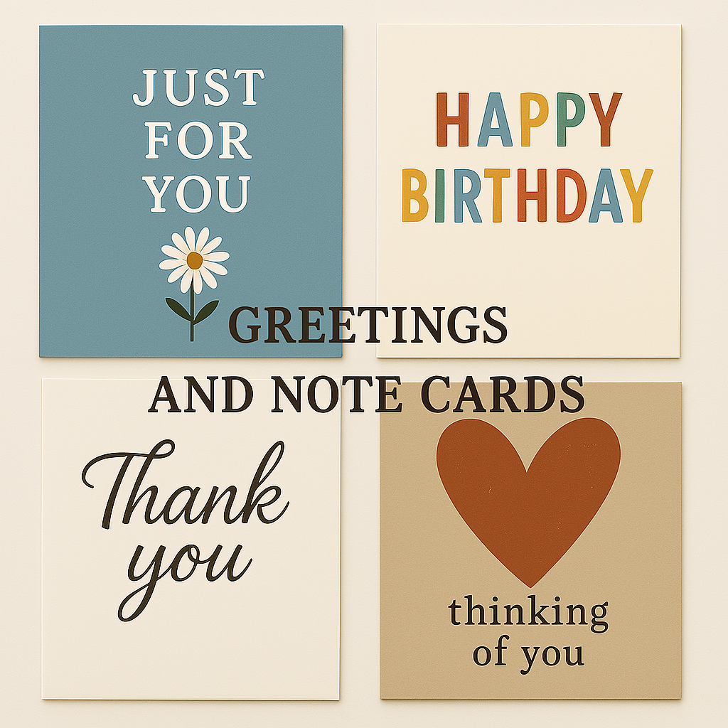 5 x 7 Cards - Greeting - Note and more
