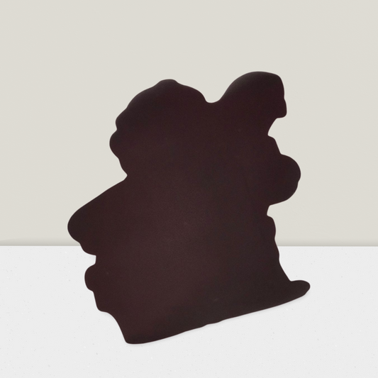 Black silhouette of a person on a white background