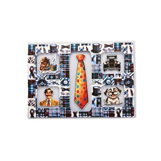 Set of novelty light switches with decorative designs on a patterned background