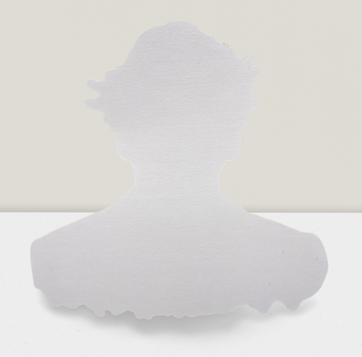 White sandal on a light gray background