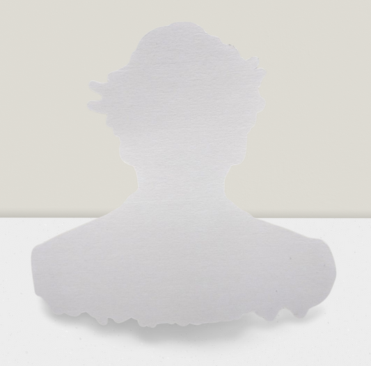 White sandal on a light gray background