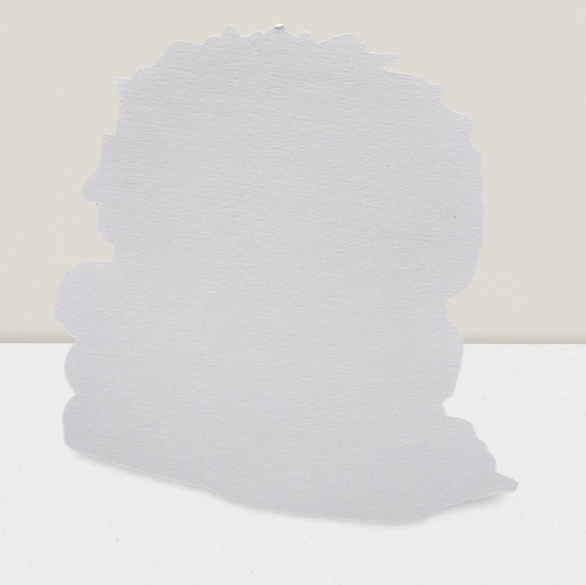 Stack of light gray pillows on a white background