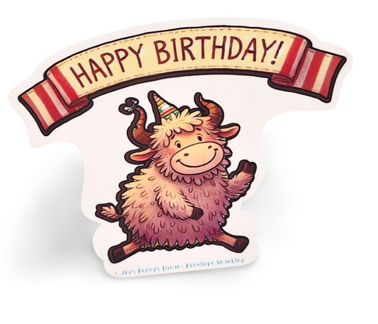 🎉 Miss Hilda’s Birthday Bash Sticker – Limited Edition