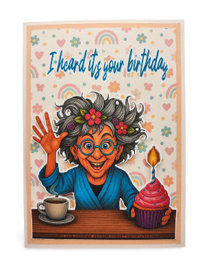 Face of birthday card