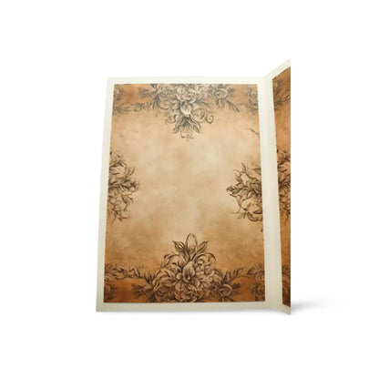 Floral design on a textured paper-like surface