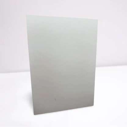 Plain white card on a white background