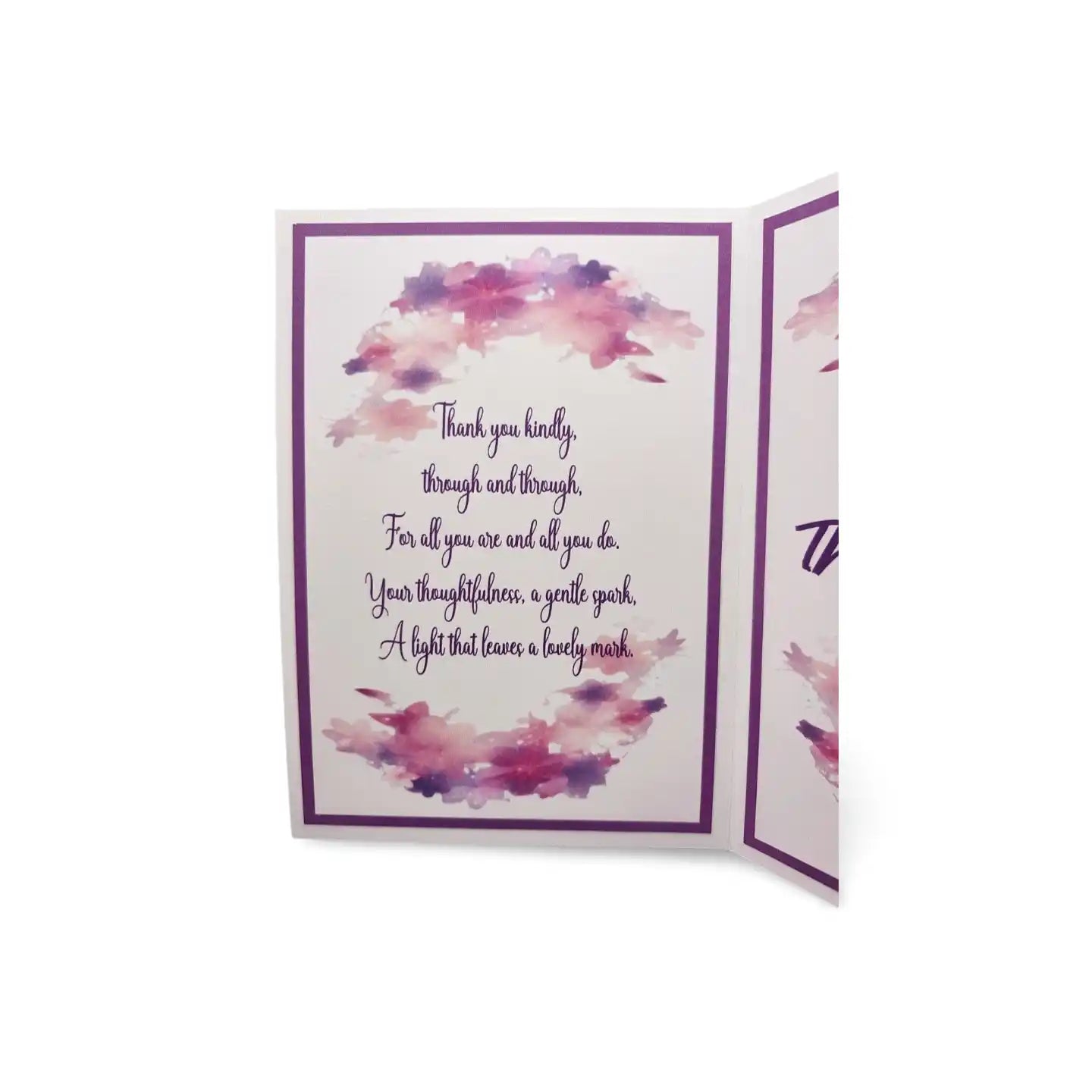 Greeting card with watercolor design and text on a white background