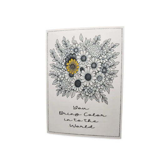 Decorative wall art with floral design and text on a white background