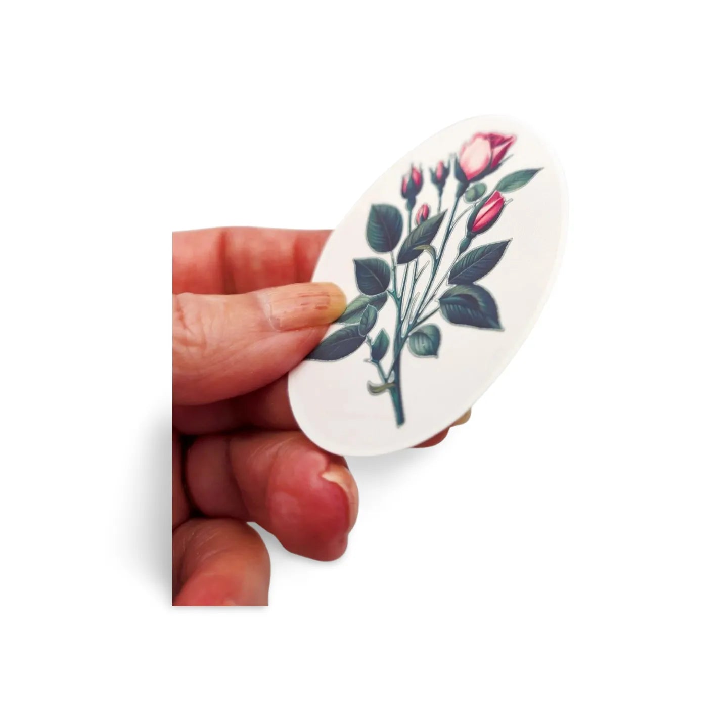 Front of rose sticker