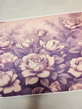 Floral pattern with roses on a textured surface