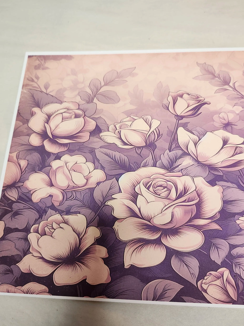 Floral pattern with roses on a light background