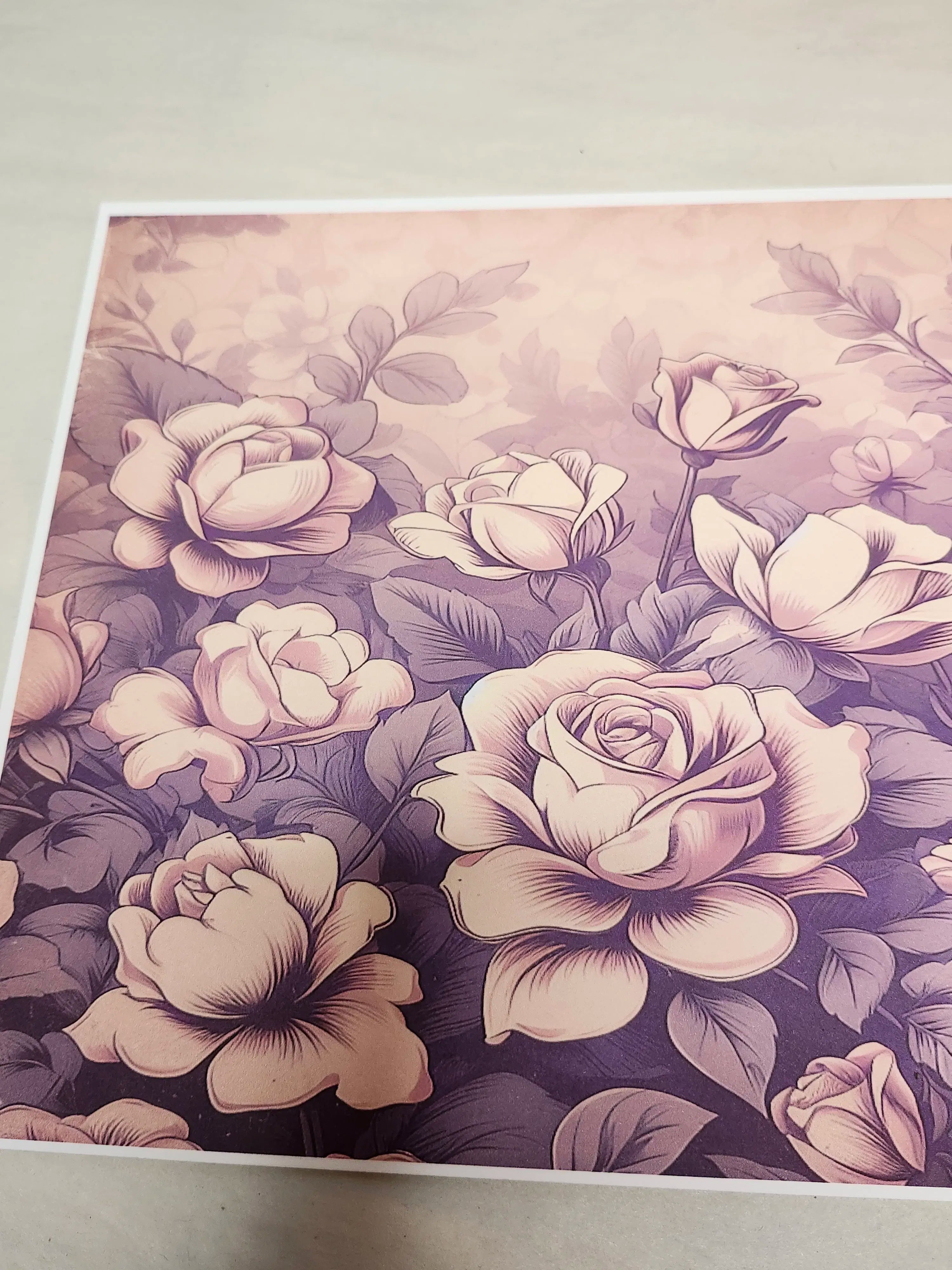 Floral pattern with roses on a light background