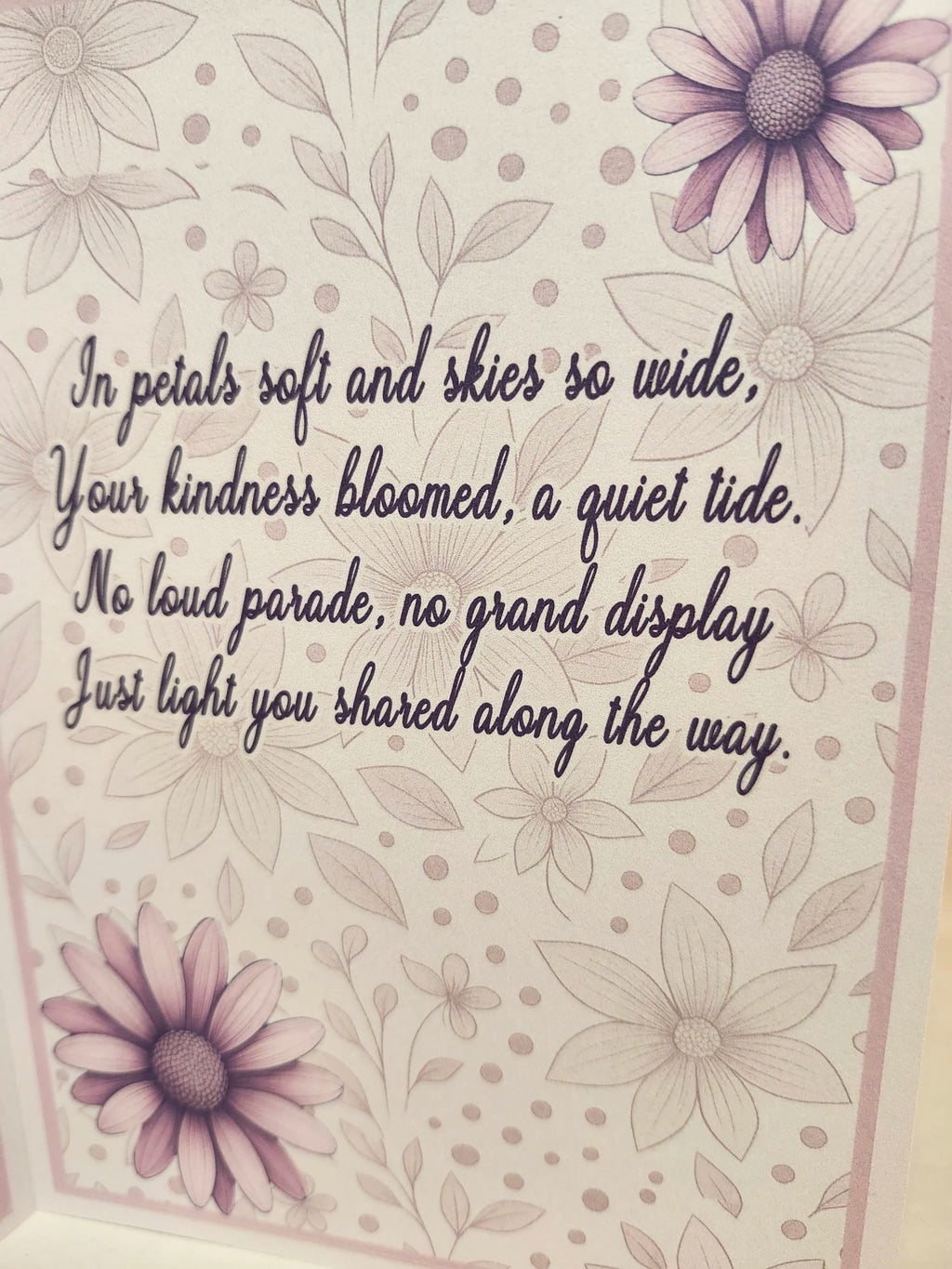Floral design with a quote on a light background
