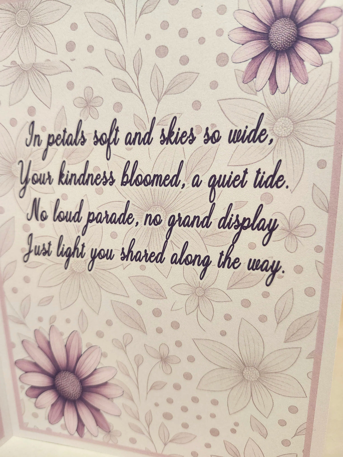 Floral design with a quote on a light background