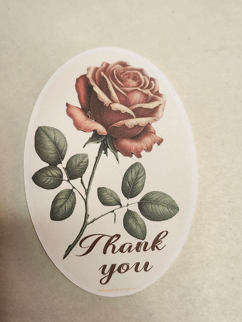Rose Thank you sticker