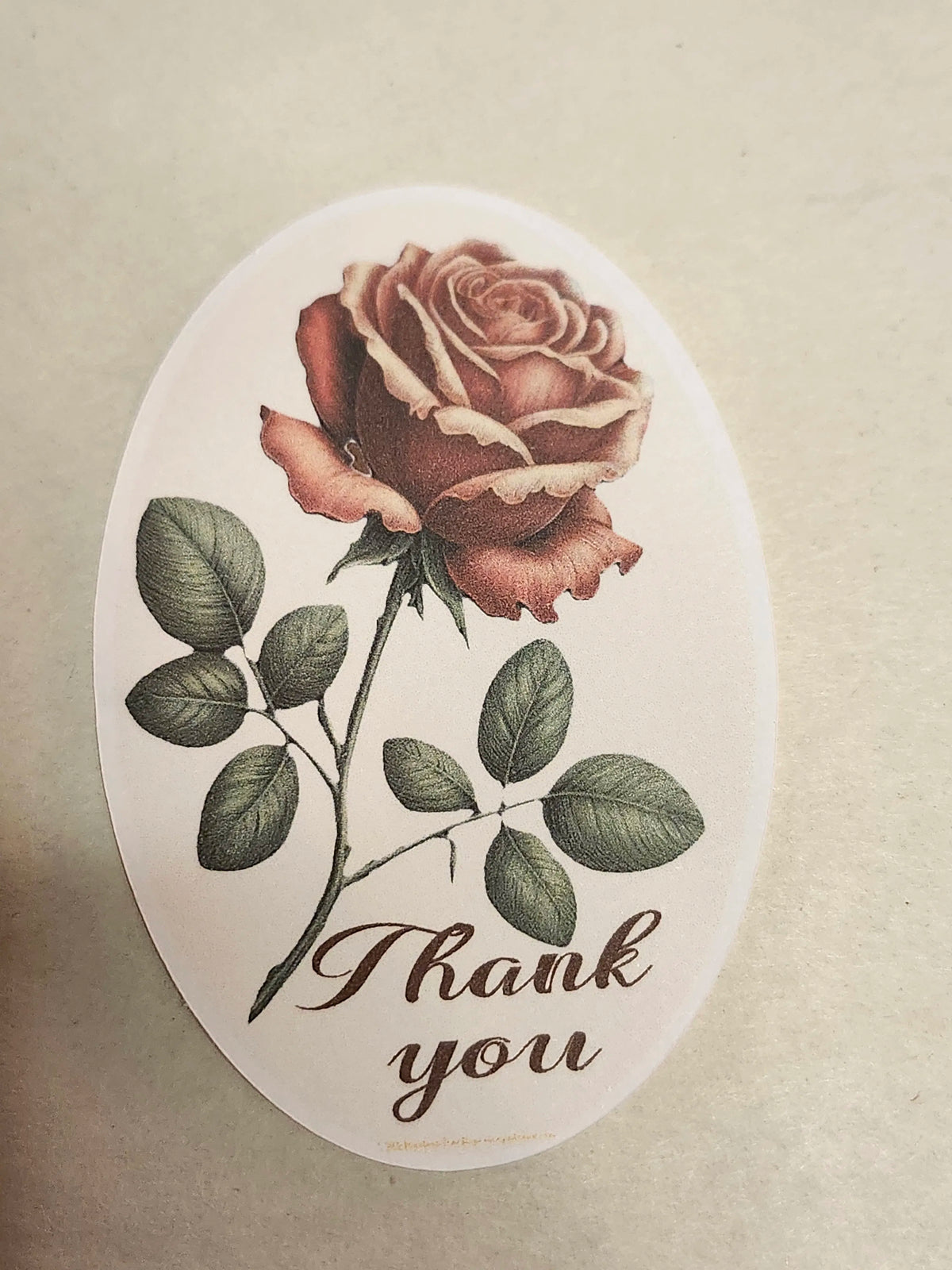 Rose Thank you sticker