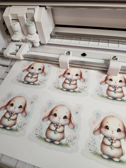 Bunny Hugs Sticker Sheet — Digital Download
