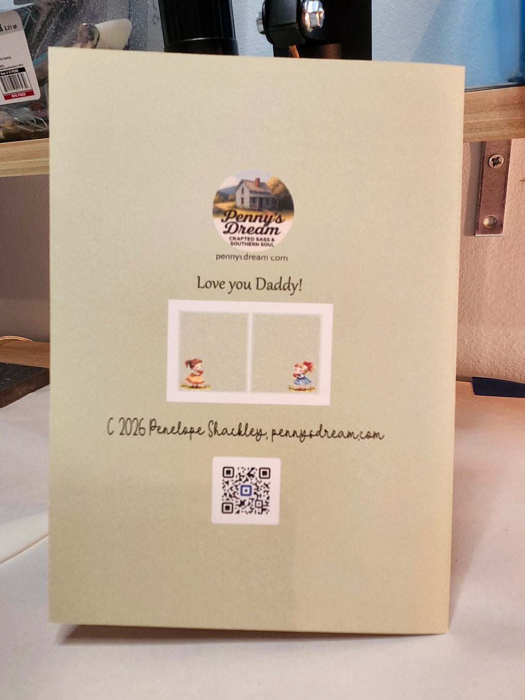 Back of Father's day card