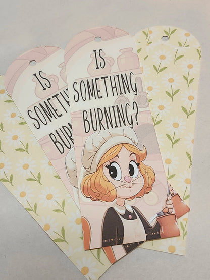 Miss Peach — “Is Something Burning?” Bookmark — Digital Download