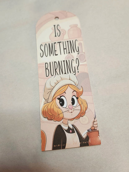 Miss Peach — “Is Something Burning?” Bookmark — Digital Download