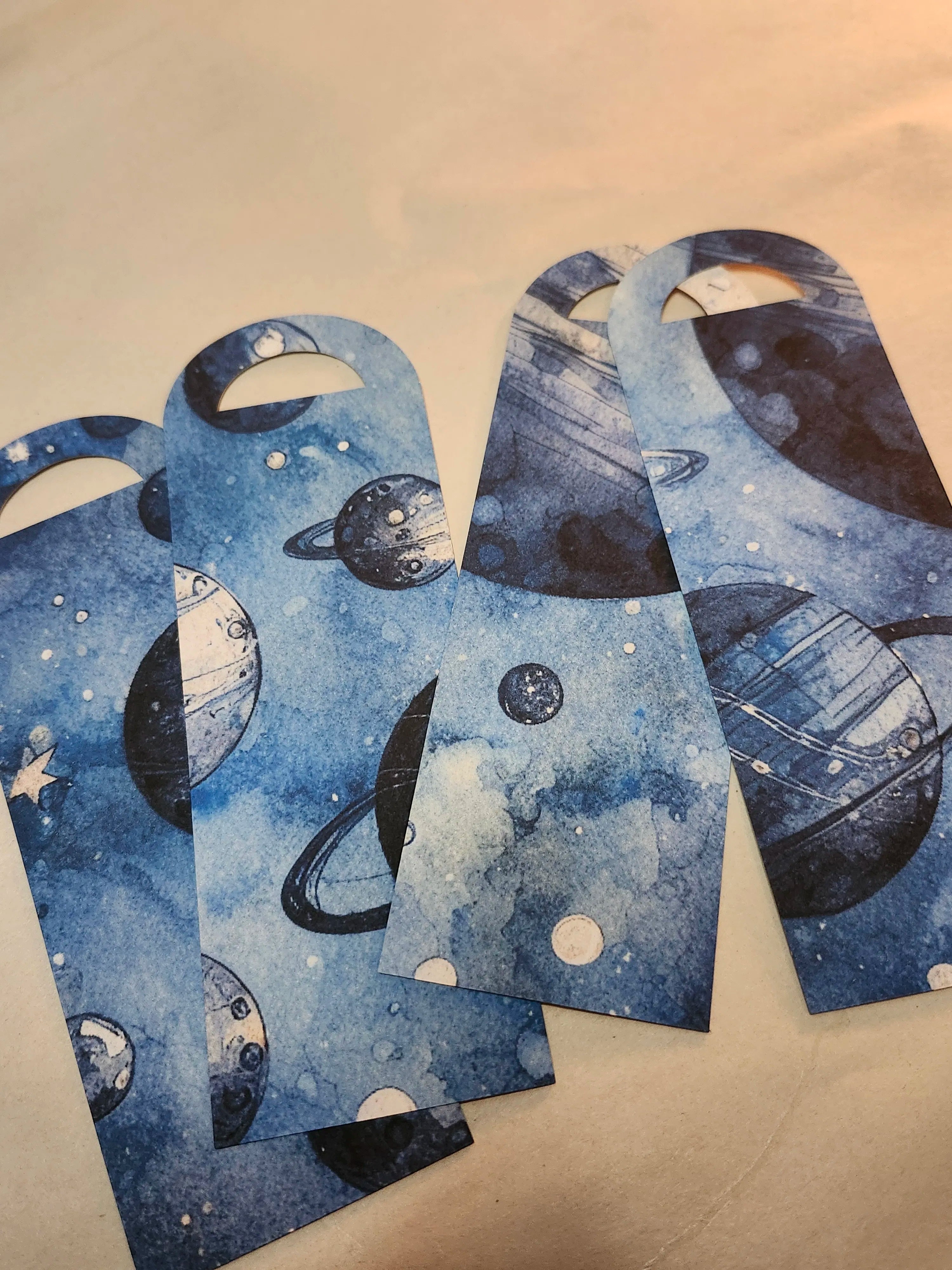 Space themed bookmarks