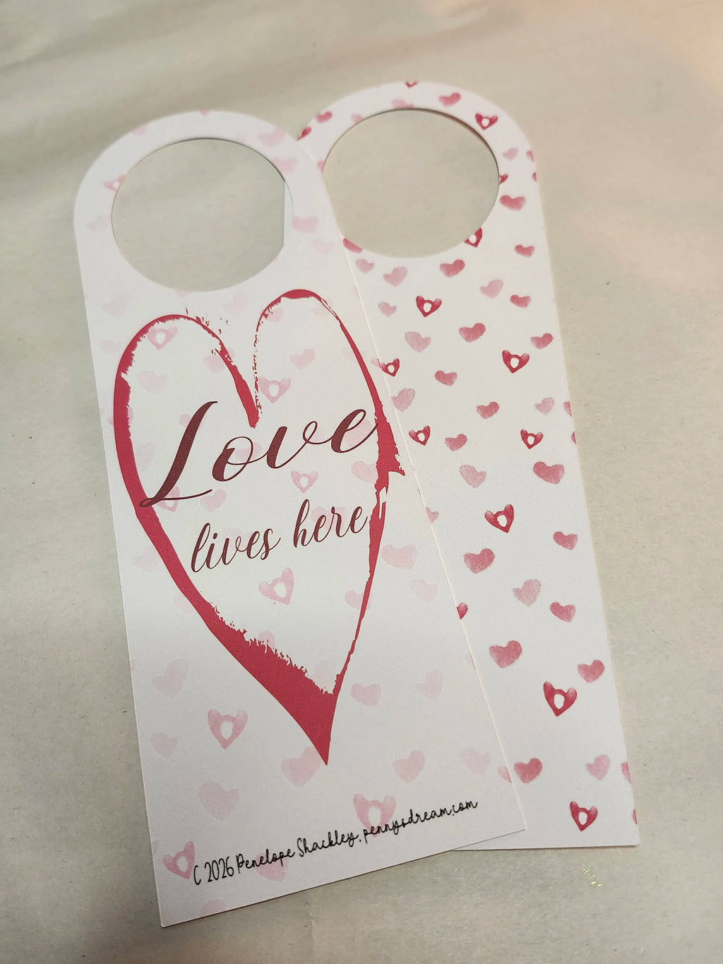 Raining Hearts Door Hanger