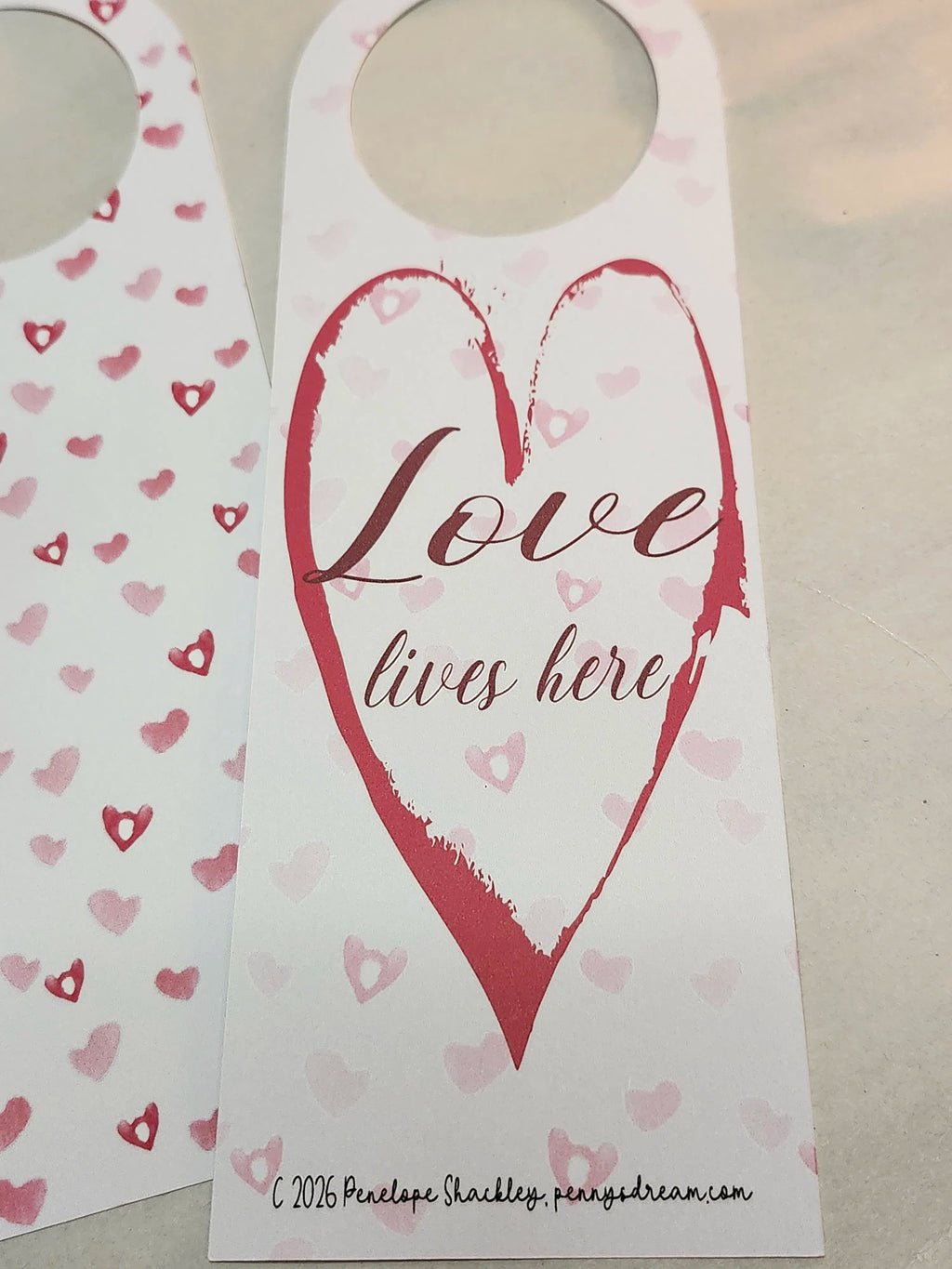 Raining Hearts Door Hanger