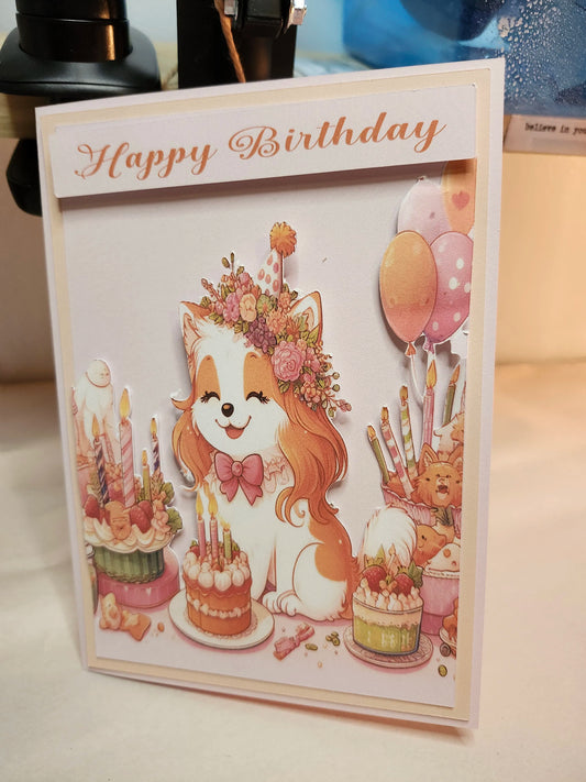 Birthday Pup — 5 × 7 Layered Card — Digital Download