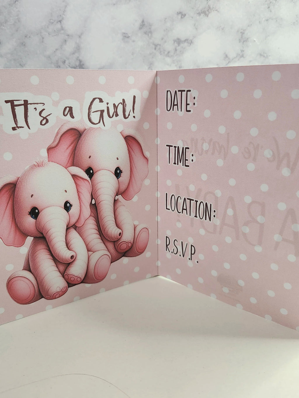 Baby Shower Invite – A2 Card – Digital File (SVG for Silhouette Studio)