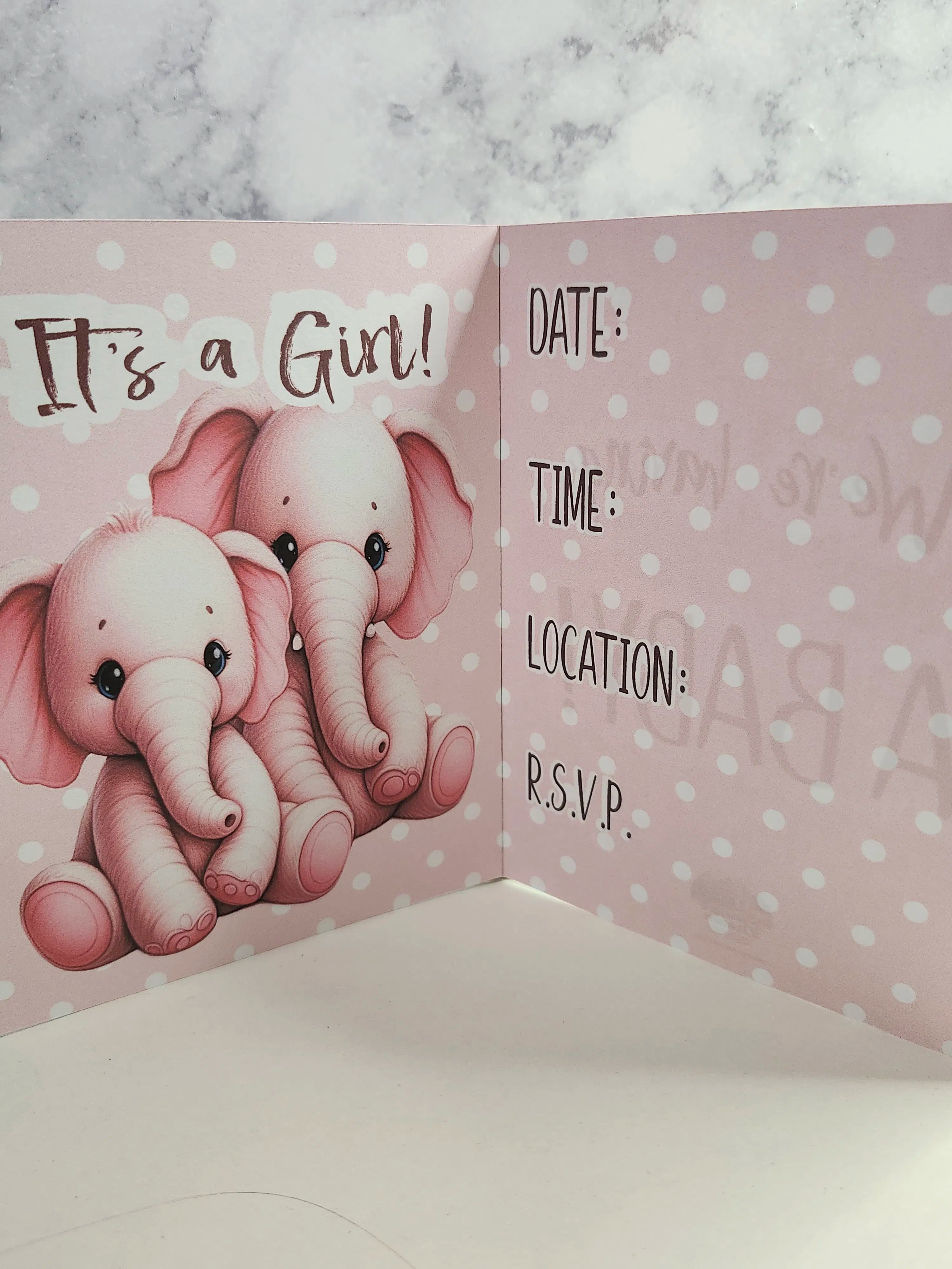 Baby Shower Invite – A2 Card – Digital File (SVG for Silhouette Studio)