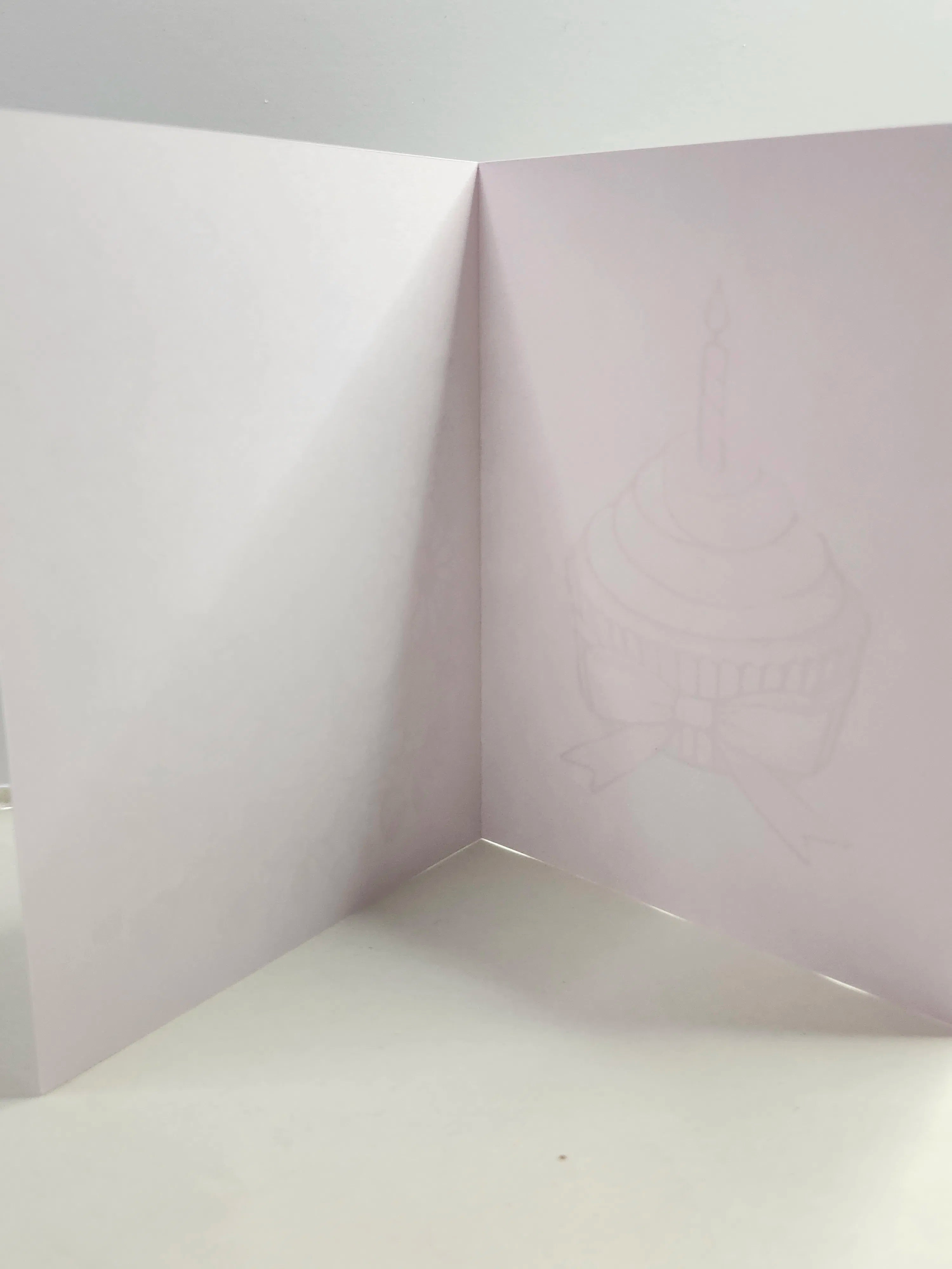 Birthday Cupcake Notecard – A2 Card – Digital File (SVG for Silhouette Studio)