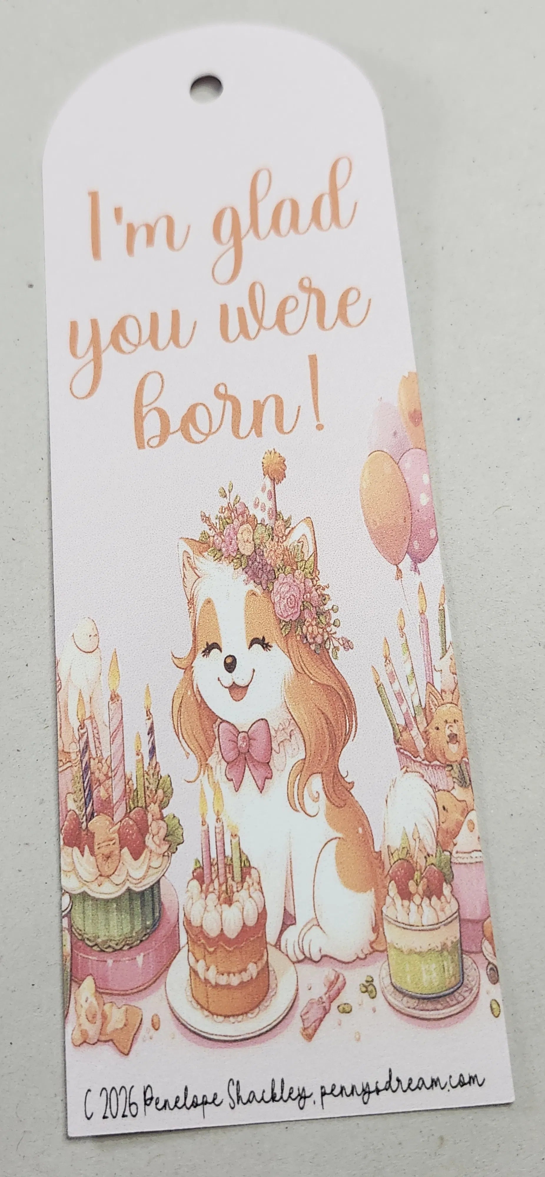 I’m Glad You Were Born Bookmark Sheet – Digital File (SVG for Silhouette Studio)