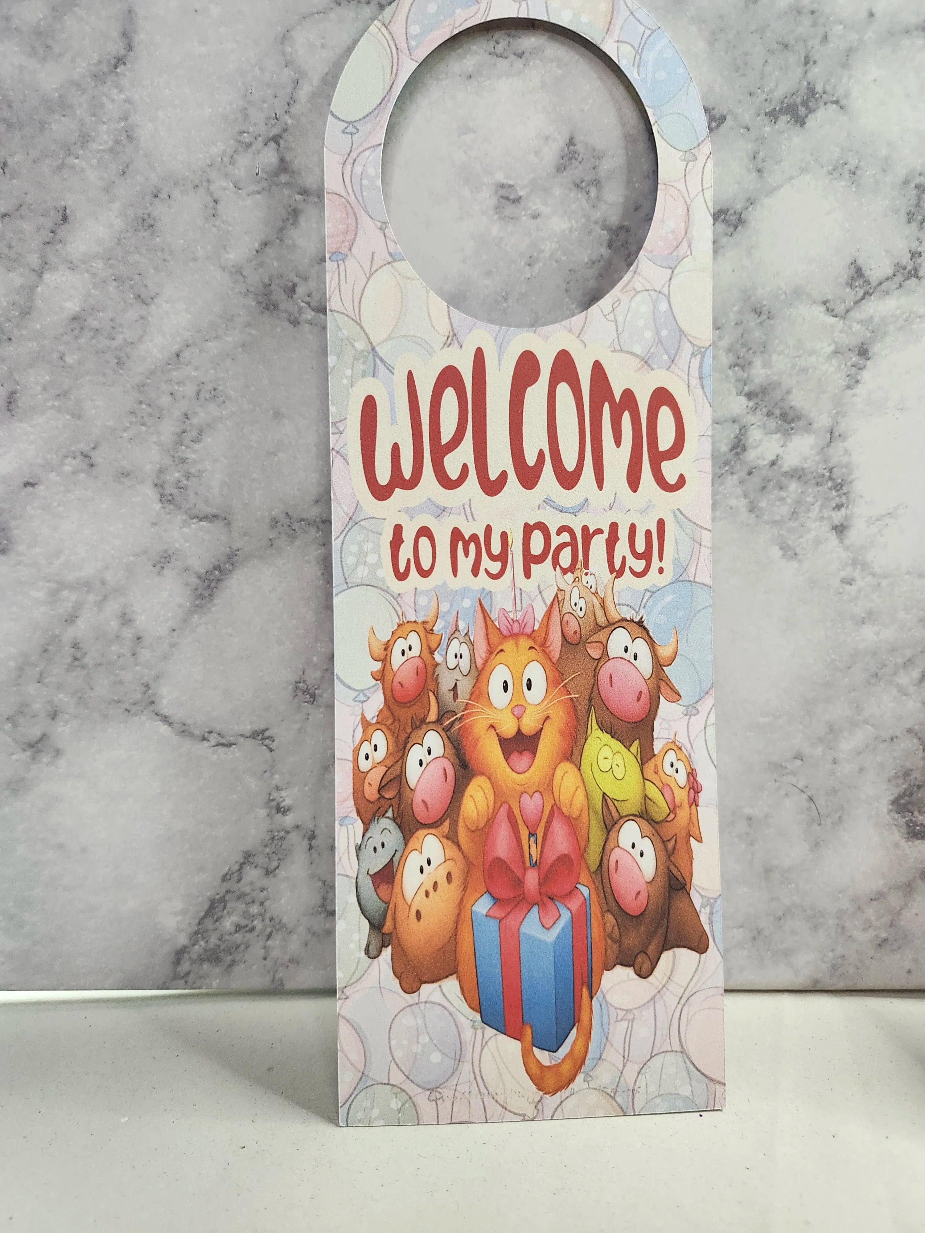 Party Animal Door Hanger – Double‑Sided – Digital File (SVG for Silhouette Studio)