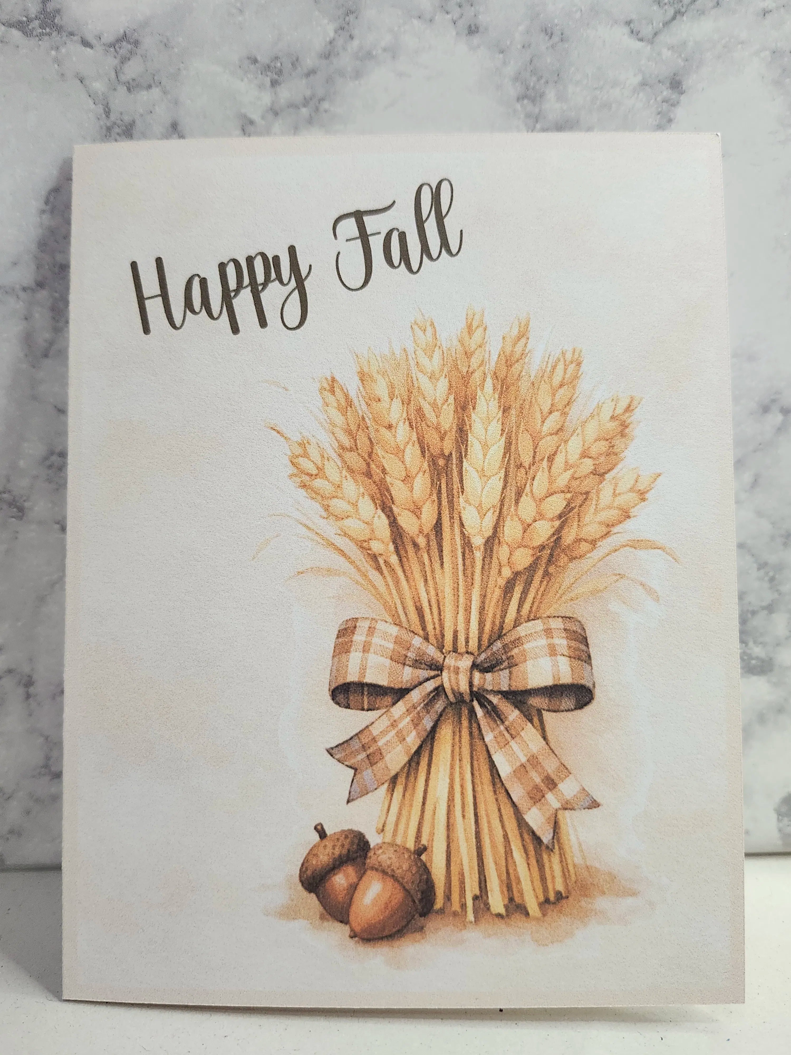 Happy Fall Notecard – A2 Card – Digital File (SVG for Silhouette Studio)