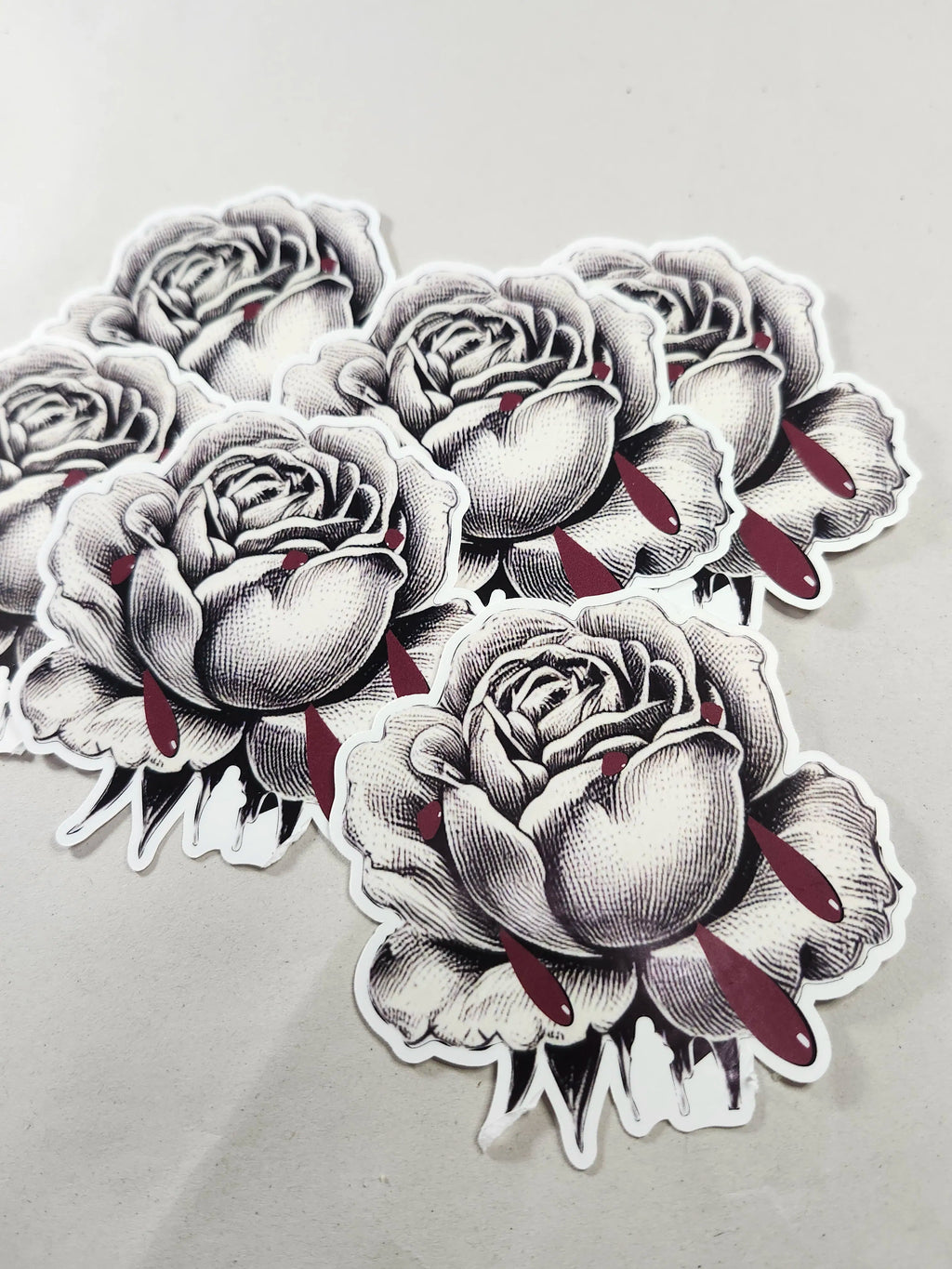 Bleeding Rose Sticker or Magnet – Digital File (SVG for Silhouette Studio)